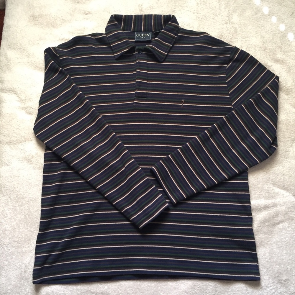 Vintage guess stripe long sleeve